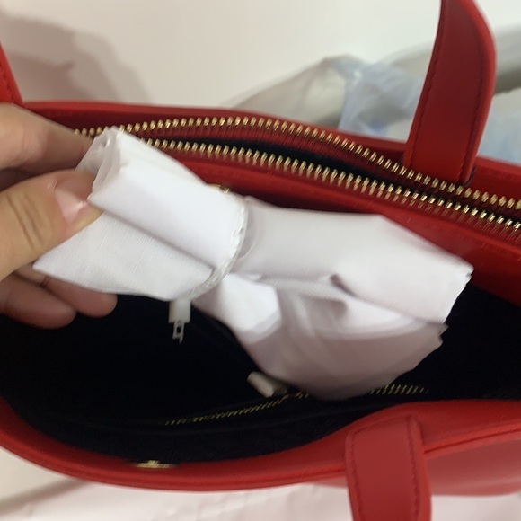 - NWT Red Love Moschino Borsa Pu Rosso Heart Purse Handbag Satchel - Picture 8 of 13